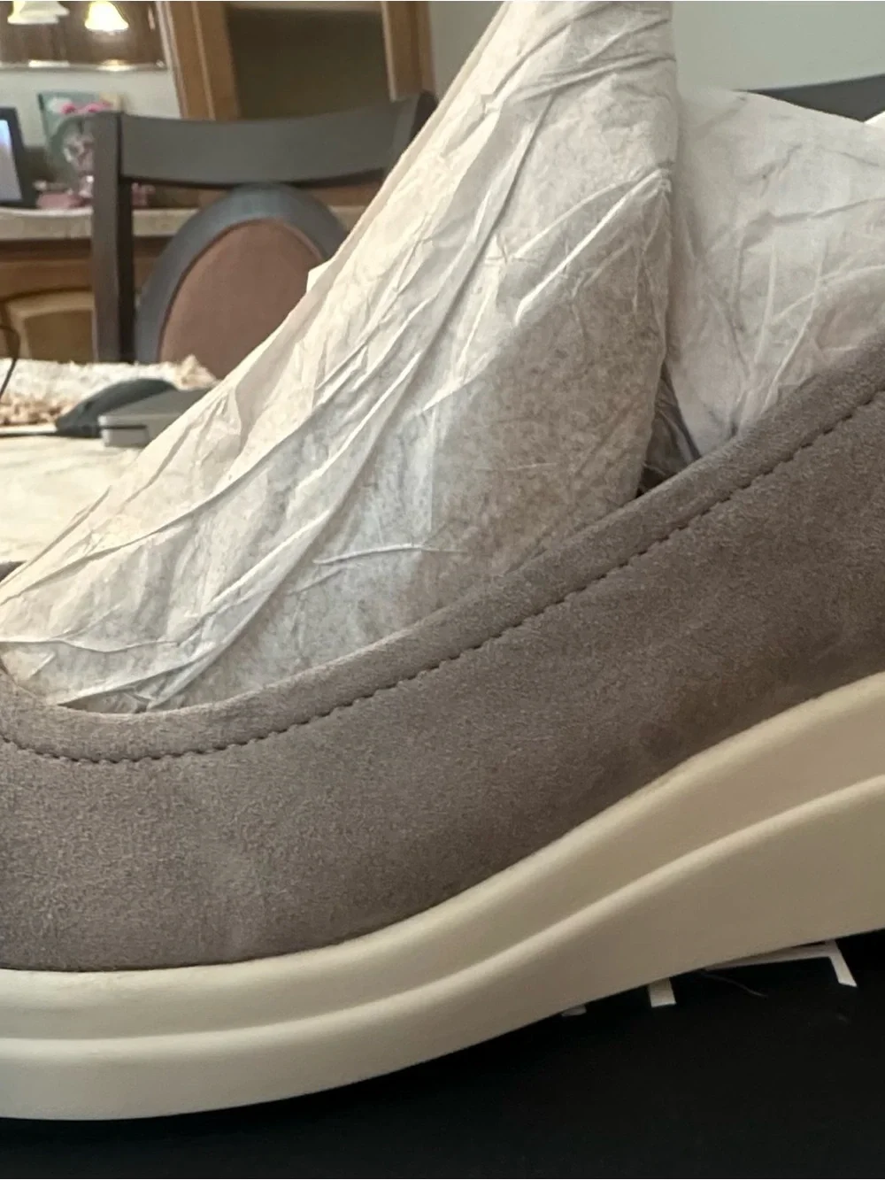 Naturalizer Gray Low Wedge Slip-On Flats